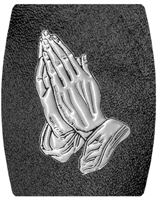 DNSHEND 516 SL SH BK Silver Praying Hands Shimmer Black